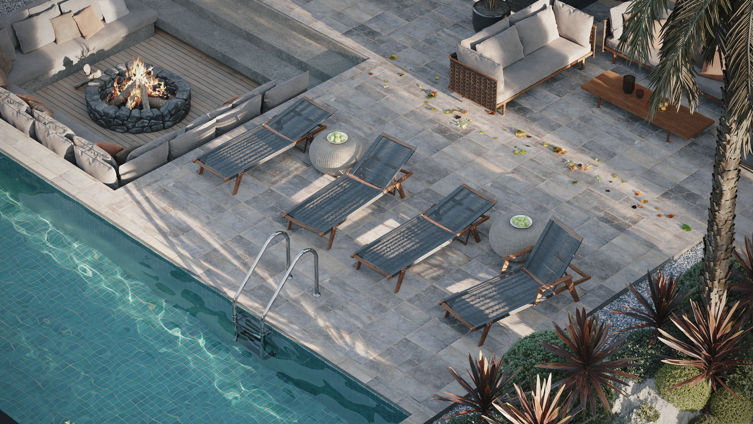 Bahas Lüks Villa - Modern Geometrik Villa & Peyzaj Render